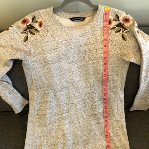 Abercrombie & Fitch floral embroidered sweatshirt dress